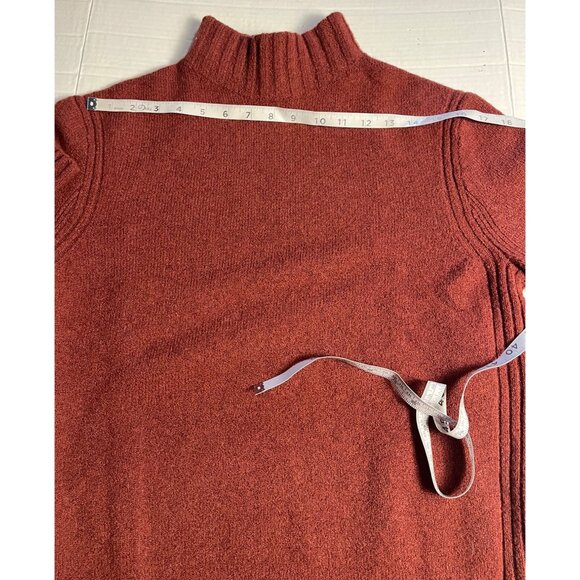 Point Sur Wool Alpaca Blend High Mock Neck Sweater Rust Red Womens Size L - Picture 10 of 13